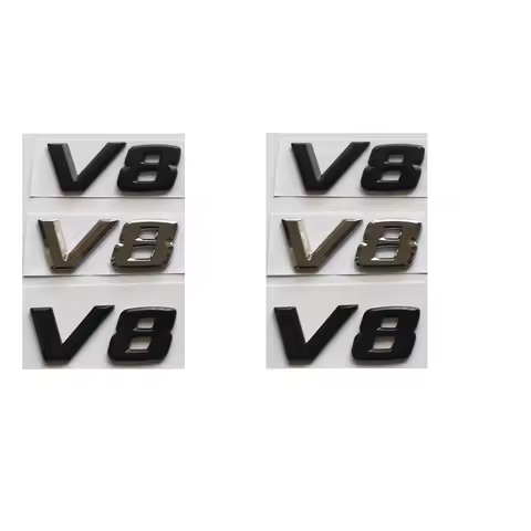 Flat Letters V8 Fender Emblems Badges V 8 Symbols Nameplate