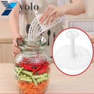 YOLO Kimchi Jar Pressure Device, Compaction In Kimchi Plastic Pickle Jar Press, Sturdy Making Kimchi 15/19cm Adjustable Home