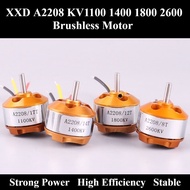 XXD A2208 KV1100 1400 1800 2600 Brushless Motor High Efficiency with Banana Head Heat Shrink Tubing 