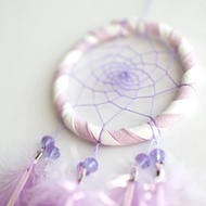 Diy 捕夢網材料包 8cm - 雙色(白+淺紫) - 手作禮物
