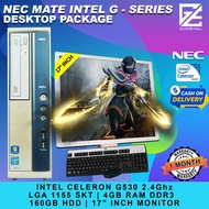 ASSORTED Intel G-Series Computer Package | Intel Celeron 4GB RAM DDR3 160GB HDD | Square LCD Monitor  Free PS/2 Keyboard and Mouse |  We also have Laptop, Desktop PC, Gaming PC i5, i3 | GILMORE MALL