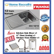 Franke DRX611B 1D1B Bowl Kitchen Sink FOC Ausco Ambonia 832.02.04