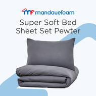 Mandaue Foam Super Soft Bed Sheet Set Pewter