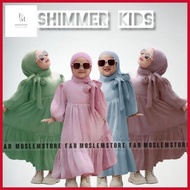 EMPRESED ARSYILA KIDS SHIMMER DRESS ANAK KEKINIAN FREE HIJAB USIA 5-8