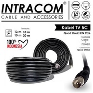5C Black 13M Antenna Cable 15M/ 18M 13-15-18 Meter TV Coaxial Cable Antenna 2V 75O hm RG-6U Ready to