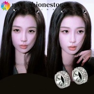 MXFASHIONE 2/4/6pcs/set Hair Braid Tubes, Y2K Hollow Out Silver Round Hairclasp, Side Clips Hair Bra