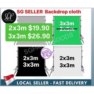 <SG SELLER> Backdrop cloth background cloth backdrop cloth studio chrome green cloth video shoot 2x3