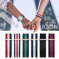 [DW Watch Strap] Original Quality Substitute dw Watch Strap Men Women Pure Black Wine Red Blue Nylon
