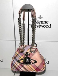 全新🌸 Vivienne Westwood 大土星浮雕格紋保齡球包 腋下包 斜挎包 單肩包 禮物