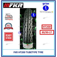 [TUBE TYPE] FKR MOTORCYCLE TYRE HT200 ( BUNGA TT100 ) 80/90-17 TUBE TYPE [ TAYAR 2025]