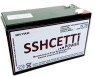 SSHCETTI 12V 7AH PREMIUM Rechargeable Sealed Lead Acid Battery For Electric Scooter/ Toys car / Bike /Solar /Alarm /Autogate/UPS/ Power Solution