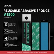 DSPIAE DS3-1500 Reusable Abrasive Sponge 1500 3mm (5pcs) Sandpaper Sponge Grit Exta Fine