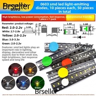 BRSELLER 20pcs/50pcs LED Chip,  0805/0603 SMD SMD LED Diode, Professional DIY Multi-Color SMT Lamp E
