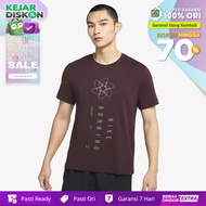 Kaos Nike Original Pria Sportswear Dri-FIT Run Division - Merah maroon