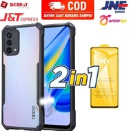 3-IN-1 OPPO A95 4G CASE PACKAGE A74 4G SHOCKPROFF PREMIUM TRANSPARENT/