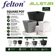 Felton Square Pot FBL 2491 / FBL 2492 / FBL2493 / FBL2494 / FBL2495 Flower Plant Plastic Garden Outd