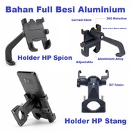 Holder HP Hand Phone Sepeda Motor Stand Handphone Senderan Dudukan Hape Alat Penyangga Spion Stang B