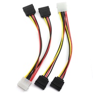 SDTC Tech 4 Pin Male IDE Molex to 15 Pin Female Dual SATA Power Splitter Adapter Cable 18AWG Copper