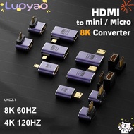 LUOYAO1 Converter 90 Degree HD 2.1 Monitor Projector 8K 60HZ