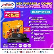 Receiver Nex Parabola Combo + Stb Dvb T2 Antena Tv Digital