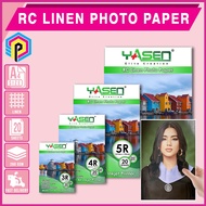 Yasen RC Linen Photo Paper 260gsm Resin Coated Photo Paper 20 Sheets 3R - 4R - 5R - A4 Size