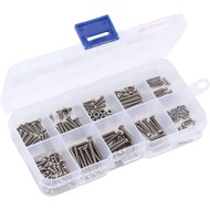 INJORA Screws Pins Nuts M1.6 M2 M2.5 Grade 12.9 Stainless Steel Hex Screws Hardware Kit for TRX4M 1/