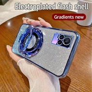 Casing For VIVO Y73 V21E 4G Case Electroplating Soft Glitter TPU Phone Back Luxury Cover VIVO V21e P