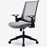 ZMHZP Computer Chair Office Chair Ergonomic Swivel Chair Modern Minimalist Study Chair Grey Height-adjustable Backrest With Armrests PC