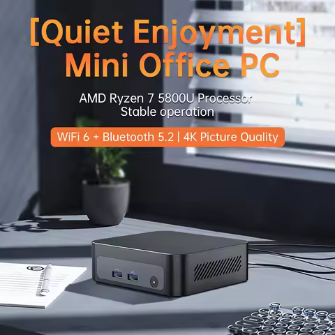 Cheap Mini PC AMD R7 5800U 5825U 5 7530U Dual HD1.4 Type-c Wifi6 Bluetooth5.2 Windows 11 2xDDR4 NVme