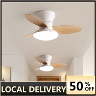 25 Inches Household LED Ceiling Fan Light 6 Levels Adjustable Frequency Conversion Electric Fan Lamp
