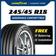 Goodyear 245/45R18  Assurance ComfortTred Tyre  (Worry Free Assurance) -  5 Series / E-Class