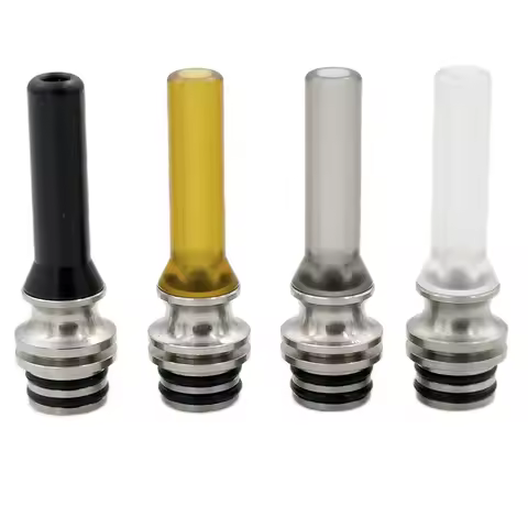 Metal Nozzle Drip Reduce Heat Stainless Steel MTL Short Long Kitchen Straw Cofffee 510 Screw Joint D