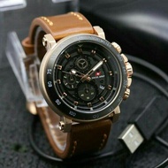 Jam Tangan Kulit Pria Swiss Army SA0126 Rose Gold (DW,Quiksilver, dll)