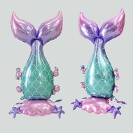 Fishtail Foil Balloons Mermaid Tail Balloon With Stand (MM)