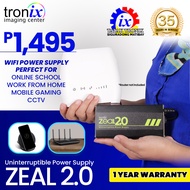 troniximaging Tronix Zeal 2.0 2 in 1 Wifi UPS Router UPS 12v Power Supply w/ FREE 2A Adaptor DOST Te