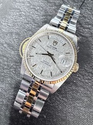 🌈🌈新返貨啦🌈🌈TUDOR PRINCE DATE DAY 76213🩶原裝銀布紋面 淨錶🩶VU3093(廣華街店)
