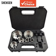 One Set 9Pcs Diamond Hole Saw Tile Drill Bit Set, 25-73mm Glass & Marble Drilling Tool Kit For Home 