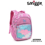 Smiggle Backpack/Smiggle Baby Pink Bag (B12)/Elementary School Children's Bag/Smiggle Sequin Bag