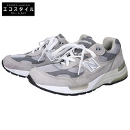 New Balance M992GR Gray Suede Sneakers, Size 28 [Used]