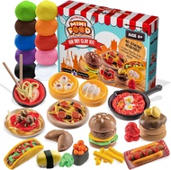Original Stationery Mini World Food Air Dry Clay Kit, 10 Colors of Modeling Clay for Sculpting and O