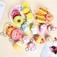 GANTUNGAN Squishy Food Fast Food Squishy Keychain