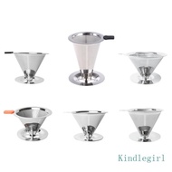 KING Stainless Steel Coffee Filter Holder Reusable Coffee Filters Dripper Drip Coffee