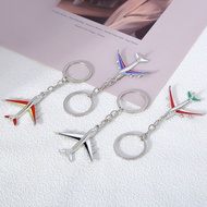 Metal Creative Boeing Civil Aviation Aircraft Keychain Aviation Model Small Pendant Keyring for Avia
