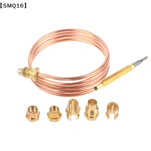 90cm Universal 3.0mV Gas Stove Thermocouple With 5 Nuts Heating Gas Burner Replacement Thermocouple 