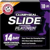 ARM & HAMMER Clump & Seal SLIDE Platinum Multi-Cat Clumping Litter, Easy Clean, Superior Odor Contro