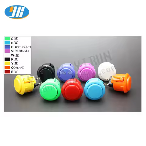 SANWA OBSF-24 Push Button, Zero Delay Arcade Game Machine, DIY Original Made in Japan, 24mm, 1Pc
