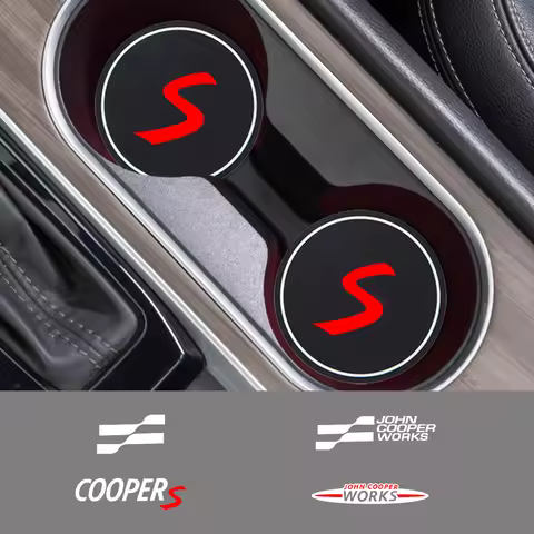 2Pcs Silicone Car Water Cup Anti-slip Pad For MINI Cooper F66 John Cooper Works U25 F65 F67 F55 F56 