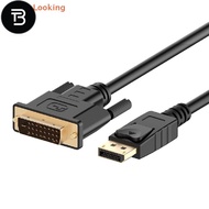 TB [LargeLooking] 6 Feet 1.8m Gold Plated DisplayPort DP to DVI-D Male Cable Adapter HD 1080p