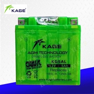 KAGE Motorcycle Battery KG5AL (YB5L-B) Gel type 12N5-3B ( for Mio Sporty etc )