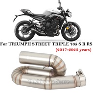 Slip On For TRIUMPH STREET TRIPLE 765 S R RS 765S 765R 765RS 2017 - 2023 Motorcycle Exhaust Escape M